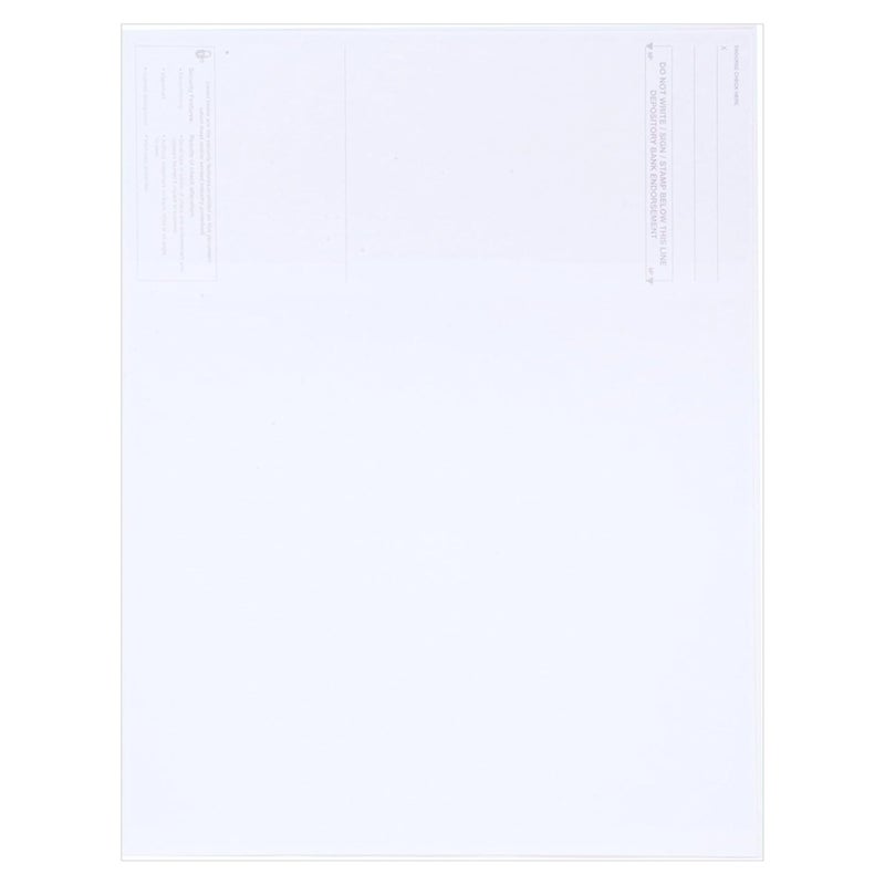 EnDoc Computer Check Paper - 50 Sheets - Business Checks on Top and Stub on Bottom - Security Features & Laser Printer Compatible with Quickbooks Blank Check Stock - Blue Red - Image 4